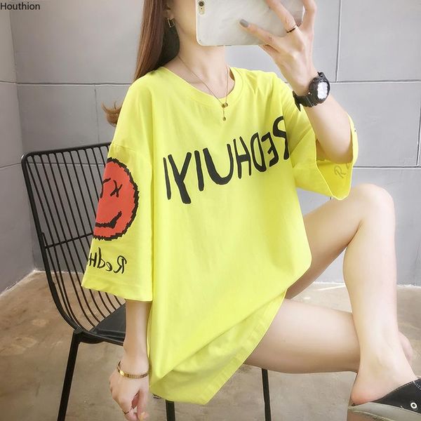 women's t-shirt houthion summer letters printed casual short sleeve round neck the comfortable loose fashion, White
women's t-shirt houthion summer letters printed casual short sleeve round neck the comfortable loose fashion, White