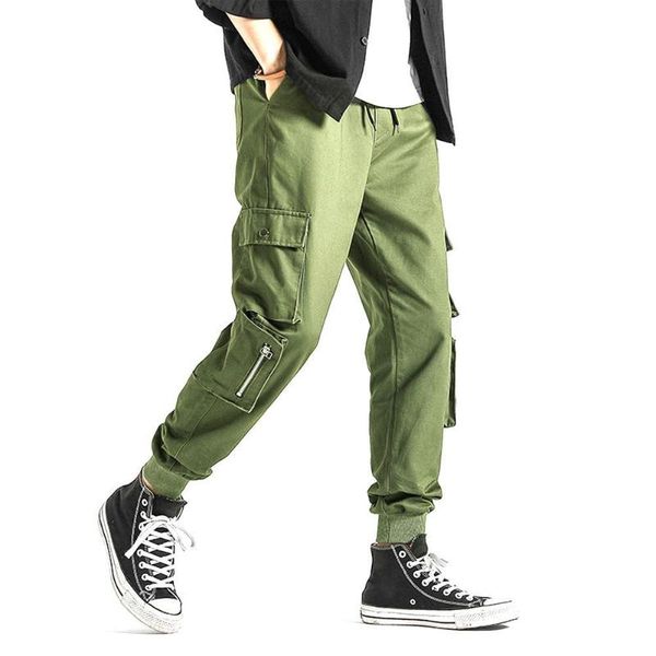men casual large size ankle-tied multi-pockets drawstring cotton pants trousers men's, Black
men casual large size ankle-tied multi-pockets drawstring cotton pants trousers men's, Black