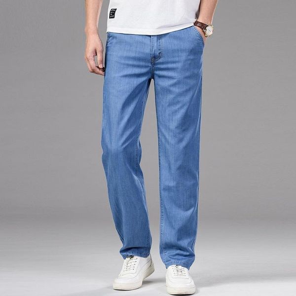 men's jeans fashion ice silk loose straight casual long pants mens summer thin blue denim trousers
men's jeans fashion ice silk loose straight casual long pants mens summer thin blue denim trousers