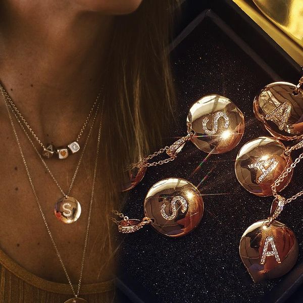 pendant necklaces fashion gold color coin initial letter a-z necklace cubic zirconia a b c z 26 alphabet name brand jewelry, Silver
pendant necklaces fashion gold color coin initial letter a-z necklace cubic zirconia a b c z 26 alphabet name brand jewelry, Silver