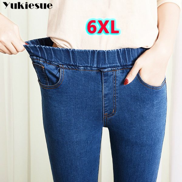 2021 spring summer plus size 5xl high elastic waist stretch ankle length push up mom jeans for women skinny pants capris jeans, Blue
2021 spring summer plus size 5xl high elastic waist stretch ankle length push up mom jeans for women skinny pants capris jeans, Blue