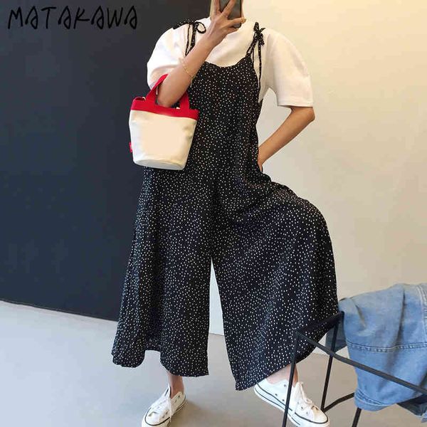 matakawasummer vintage loose jumpersuit women wave point wide-leg pants sling jumpsuit women summer jump suits for women 210513, Black;white
matakawasummer vintage loose jumpersuit women wave point wide-leg pants sling jumpsuit women summer jump suits for women 210513, Black;white
