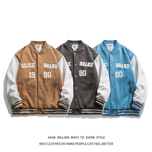 men's jackets 2021 spring&autumn embroid letter baseball bomber jacket women's loose varsity coat campus couple street casual, Black;brown
men's jackets 2021 spring&autumn embroid letter baseball bomber jacket women's loose varsity coat campus couple street casual, Black;brown