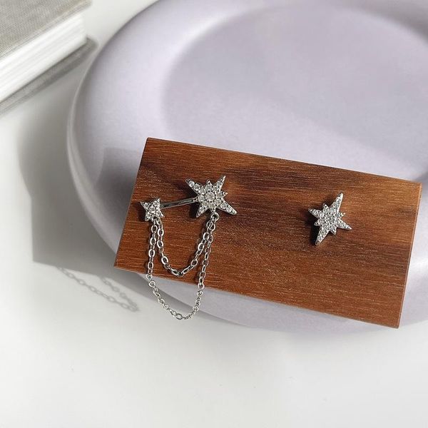 stud silvology 925 sterling silver asymmetry star chain tassel earrings for women full zircon aesthetics earring fashion jewelry, Golden;silver
stud silvology 925 sterling silver asymmetry star chain tassel earrings for women full zircon aesthetics earring fashion jewelry, Golden;silver