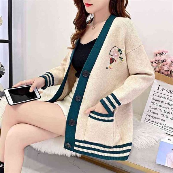 knitted cardigan women's autumn winter women loose-fitting ladies sweater jacket v neck long sleeve 210427, White;black
knitted cardigan women's autumn winter women loose-fitting ladies sweater jacket v neck long sleeve 210427, White;black