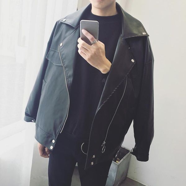 men's fur & faux 2021 fashion pu men leather jacket moto biker streetwear oversize coat, Black
men's fur & faux 2021 fashion pu men leather jacket moto biker streetwear oversize coat, Black