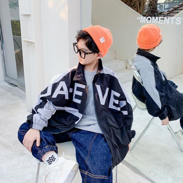 jackets boys trend sport jacket autumn 2021 children clothing teens kids alphabet casual stand-up collar zipper outerwear, Blue;gray
jackets boys trend sport jacket autumn 2021 children clothing teens kids alphabet casual stand-up collar zipper outerwear, Blue;gray