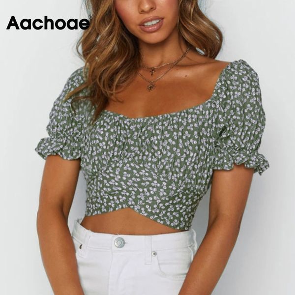 aachoae chic floral print ruffles cropped blouse women bow tie short sleeve square collar summer shirts blouses 210413, White
aachoae chic floral print ruffles cropped blouse women bow tie short sleeve square collar summer shirts blouses 210413, White