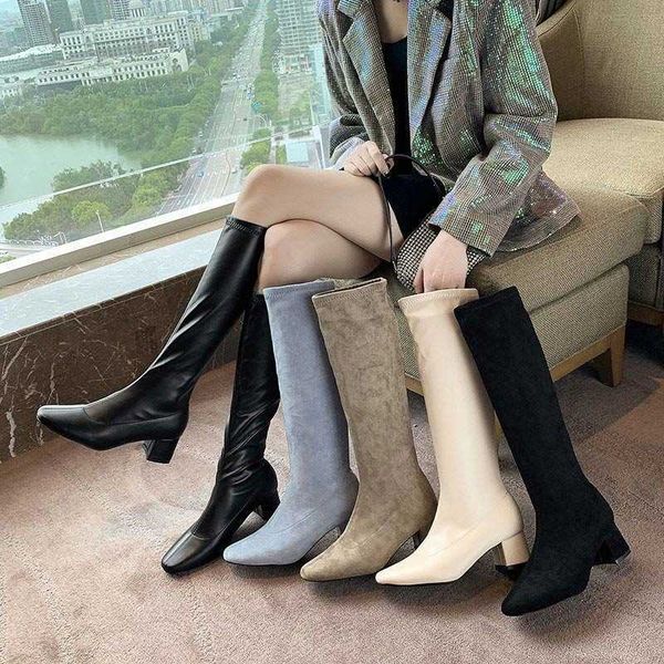 women's stretch knee high boots suede high heels shoes fashion autumn woman female footwear 2020 casual ladies long boots br037 y1018, Black
women's stretch knee high boots suede high heels shoes fashion autumn woman female footwear 2020 casual ladies long boots br037 y1018, Black