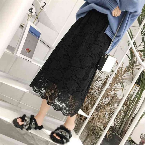 autumn & winter arrival solid color lace skirt knit stitching mid length a-line 210527, Black
autumn & winter arrival solid color lace skirt knit stitching mid length a-line 210527, Black