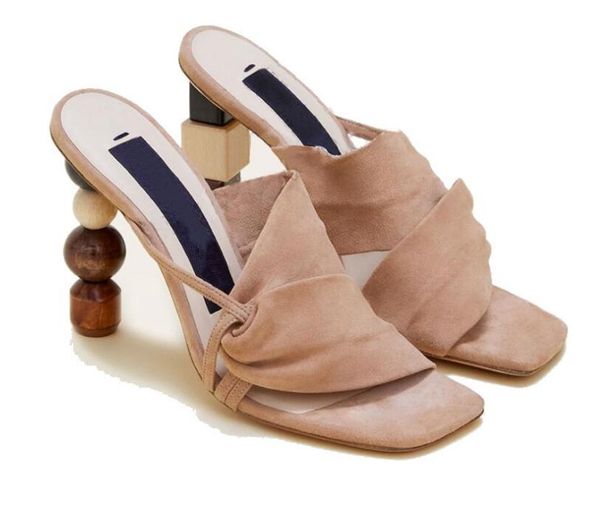 slippers ladies chunky high heel women suede summer fashion mules shoes flip flops, Black
slippers ladies chunky high heel women suede summer fashion mules shoes flip flops, Black
