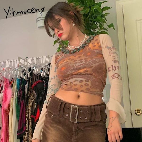 women's t-shirt yitimuceng mesh t shirts women print crop short long sleeve shirt vintage casual korean fashion edible tree, White
women's t-shirt yitimuceng mesh t shirts women print crop short long sleeve shirt vintage casual korean fashion edible tree, White