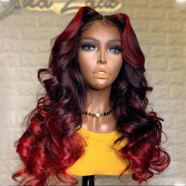 lace wigs 100% human hair brazilian wave ombre 99j red wig front preplucked with baby full for black women, Black;brown
lace wigs 100% human hair brazilian wave ombre 99j red wig front preplucked with baby full for black women, Black;brown