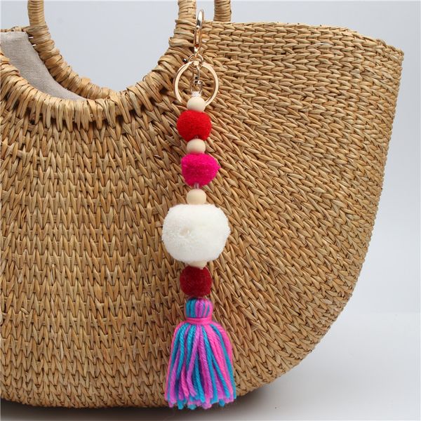 10pcbig pompom keychains handbag charms for summer colorful tassel keyring boho jewelry for women, Silver
10pcbig pompom keychains handbag charms for summer colorful tassel keyring boho jewelry for women, Silver