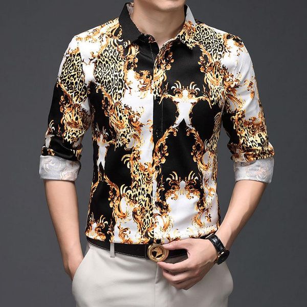 european style creative 3d print streetwear long sleeve men shirt autumn cotton soft smooth luxury camisa masculina men's casua, White;black
european style creative 3d print streetwear long sleeve men shirt autumn cotton soft smooth luxury camisa masculina men's casua, White;black