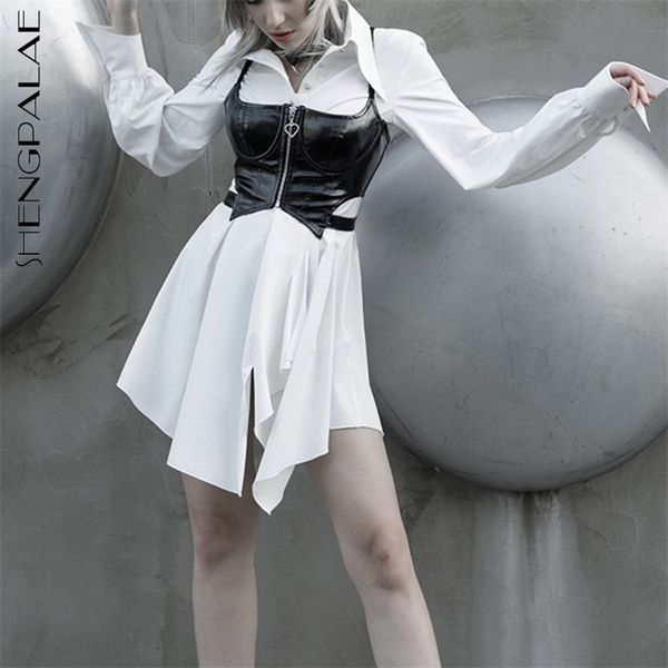 minimalist dress women's spring lapel single breasted simple white long sleeve irregular skirt dresses 5b581 210427, Black;gray
minimalist dress women's spring lapel single breasted simple white long sleeve irregular skirt dresses 5b581 210427, Black;gray