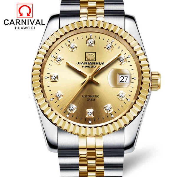 gold carnaval brand luxury automatic watches men waterproof business calendar mechanical sapphire relogio masculino, Slivery;brown
gold carnaval brand luxury automatic watches men waterproof business calendar mechanical sapphire relogio masculino, Slivery;brown