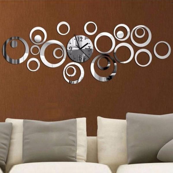 creative wall clock 3d stereo acrylic mirror fashion sticker diy circle combination decorative clocks
creative wall clock 3d stereo acrylic mirror fashion sticker diy circle combination decorative clocks