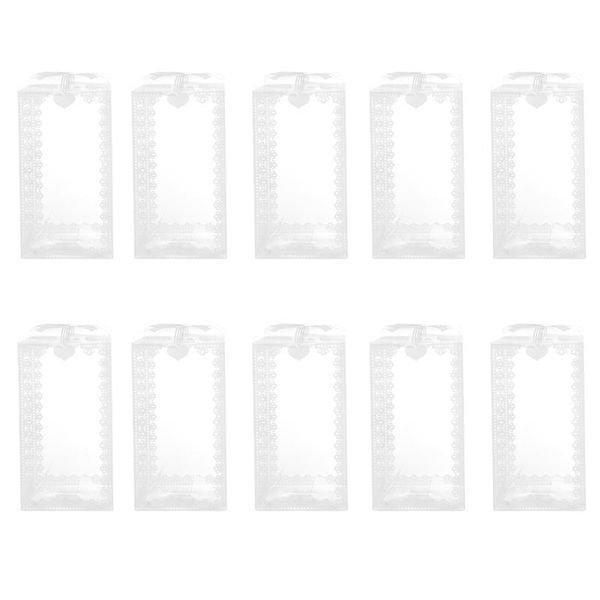 gift wrap 10pcs pvc transparent boxes wedding candy packaging food box