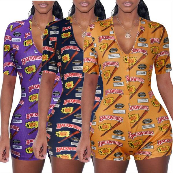 deep v neck shorts womens rompers floral long sleeve home wear bodysuit one piece pajama overall outfits, Black;white 
deep v neck shorts womens rompers floral long sleeve home wear bodysuit one piece pajama overall outfits, Black;white