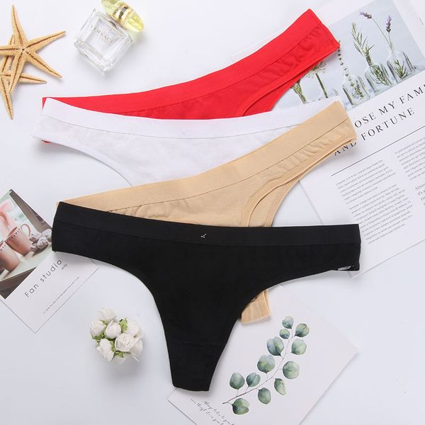 g strings underwear trendy new women's low waist thong comfortable thick cotton briefs, Black;white
g strings underwear trendy new women's low waist thong comfortable thick cotton briefs, Black;white