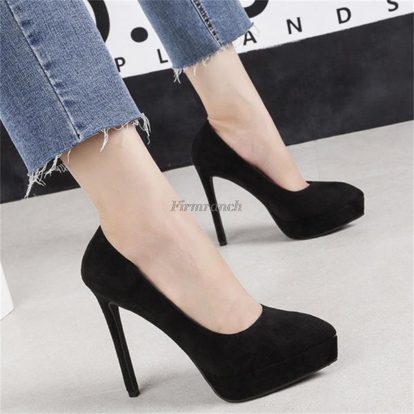 dress shoes women's heeled 2021 pointed high heels suede nightclub waterproof platform stiletto shallow, Black
dress shoes women's heeled 2021 pointed high heels suede nightclub waterproof platform stiletto shallow, Black