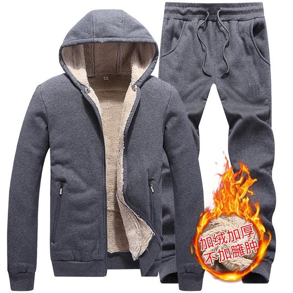 men's tracksuits mens sports suit winter thick men casual tracksuit sportswear zipper hooded sets warm plus velvet solid color, Gray
men's tracksuits mens sports suit winter thick men casual tracksuit sportswear zipper hooded sets warm plus velvet solid color, Gray