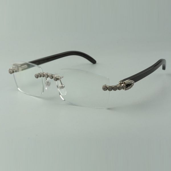 2022 natural black buffalo horns glasses frame 3524012 with luxury bouquet diamonds for unisex, size: 56-36 -18-140mm, Silver
2022 natural black buffalo horns glasses frame 3524012 with luxury bouquet diamonds for unisex, size: 56-36 -18-140mm, Silver
