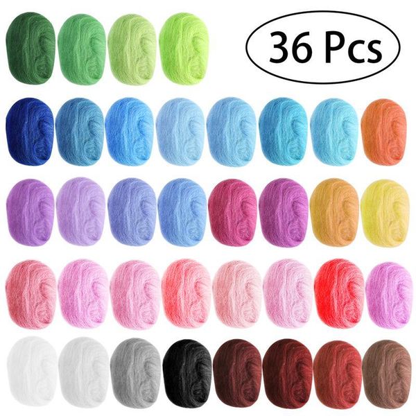colors wool fibre roving for needle felting hand spinning diy fun doll needlework felt party decoration
colors wool fibre roving for needle felting hand spinning diy fun doll needlework felt party decoration