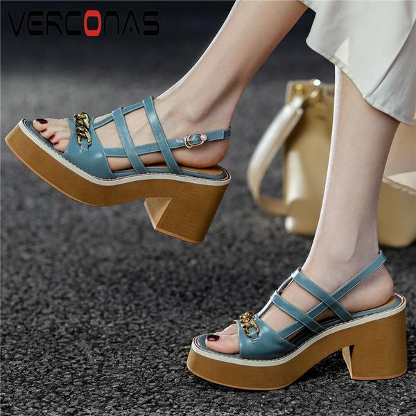 sandals verconas summer retro fashion women hollow genuine leather chain pumps platforms thick heels shoes woman, Black
sandals verconas summer retro fashion women hollow genuine leather chain pumps platforms thick heels shoes woman, Black