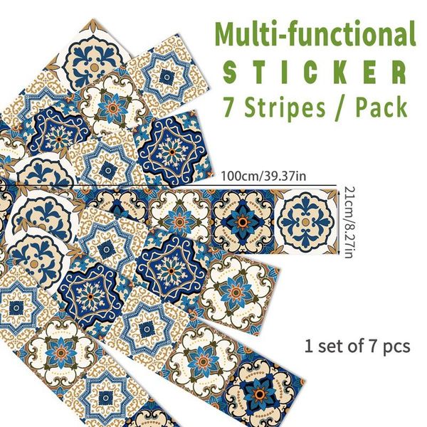 wall stickers funlife 7pc moroccan tile for kitchen bathroom pvc self adhesive sticker living room wallpaper 21x100cm
wall stickers funlife 7pc moroccan tile for kitchen bathroom pvc self adhesive sticker living room wallpaper 21x100cm