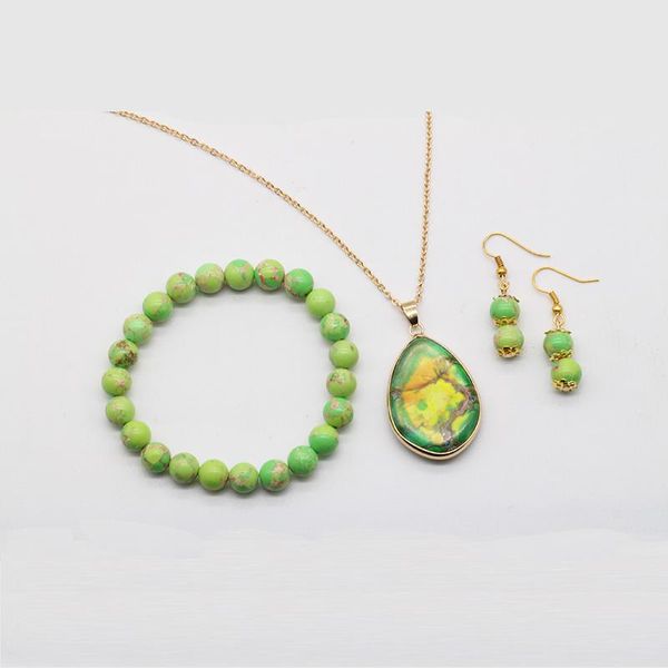 earrings & necklace natutal emperor stone earring bracelet set yoga healing crystal pendant for women girl jewelry, Silver
earrings & necklace natutal emperor stone earring bracelet set yoga healing crystal pendant for women girl jewelry, Silver