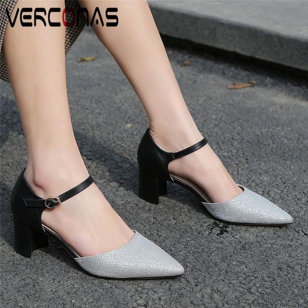 women classic design thick heel genuine leather lace up summer pointed toe slippers high heeled sandals shoes woman, Black
women classic design thick heel genuine leather lace up summer pointed toe slippers high heeled sandals shoes woman, Black