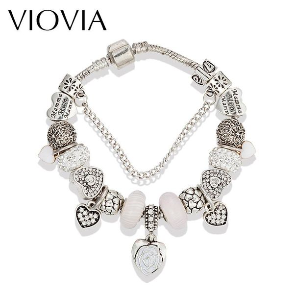 charm bracelets luxury love clasp jewelry european white flower heart & bangles diy beads for women pulsera b16101, Golden;silver
charm bracelets luxury love clasp jewelry european white flower heart & bangles diy beads for women pulsera b16101, Golden;silver