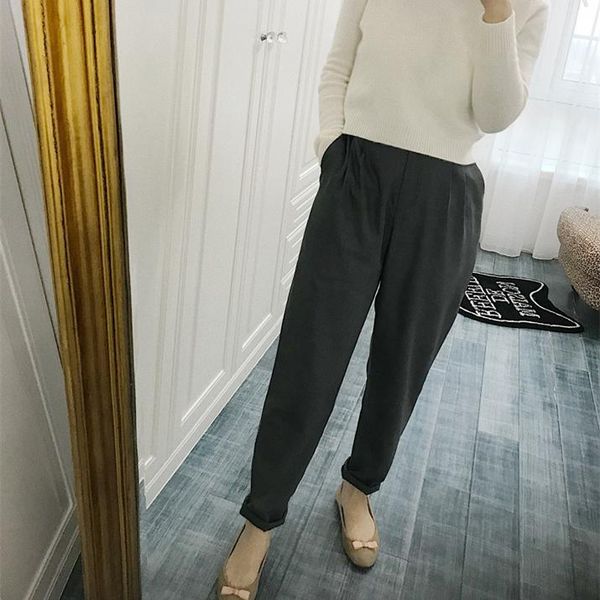 women's pants & capris elfstyle 50% wool blend women grey high waist casual long - female fashion trousers, Black;white
women's pants & capris elfstyle 50% wool blend women grey high waist casual long - female fashion trousers, Black;white