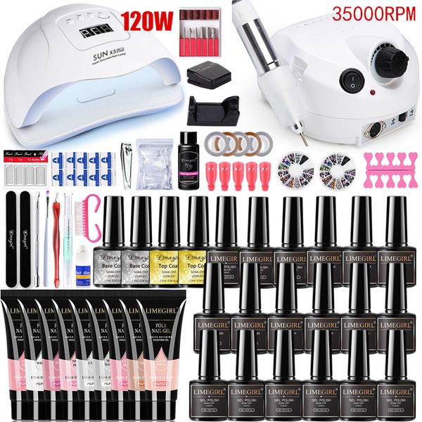 set 120/54w nail lamp dryer 35000rpm drill machine extensions quick building gel nail polish manicure set
set 120/54w nail lamp dryer 35000rpm drill machine extensions quick building gel nail polish manicure set