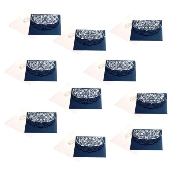 10pcs cut invitations hollow cards with envelope for business invitation banquet (dark blue) greeting
10pcs cut invitations hollow cards with envelope for business invitation banquet (dark blue) greeting