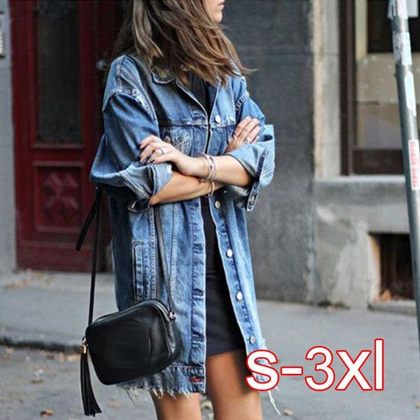women's jackets fashion loose solid hole washed denim jeans jacket women chaqueta mujer streetwear autumn long coat female, Black;brown
women's jackets fashion loose solid hole washed denim jeans jacket women chaqueta mujer streetwear autumn long coat female, Black;brown