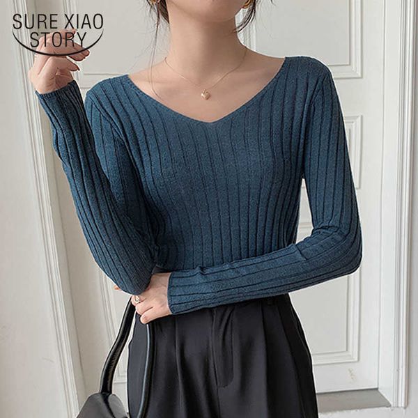 korean v-neck knitted all-match sweater winter clothes women pullover women solid striped slim bottoming sweater 11028 210528, White;black
korean v-neck knitted all-match sweater winter clothes women pullover women solid striped slim bottoming sweater 11028 210528, White;black