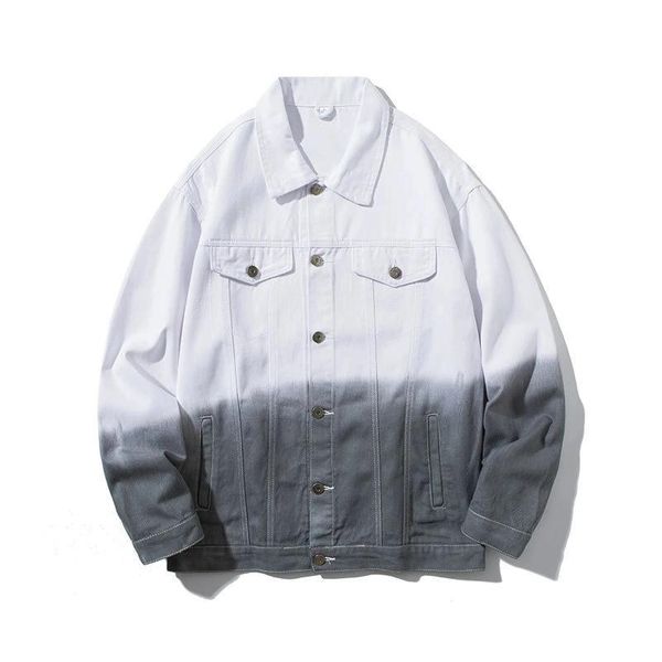 men's vests gradient color jacket spring/autumn 2021 denim with holes washed men bomber for, Black;white
men's vests gradient color jacket spring/autumn 2021 denim with holes washed men bomber for, Black;white
