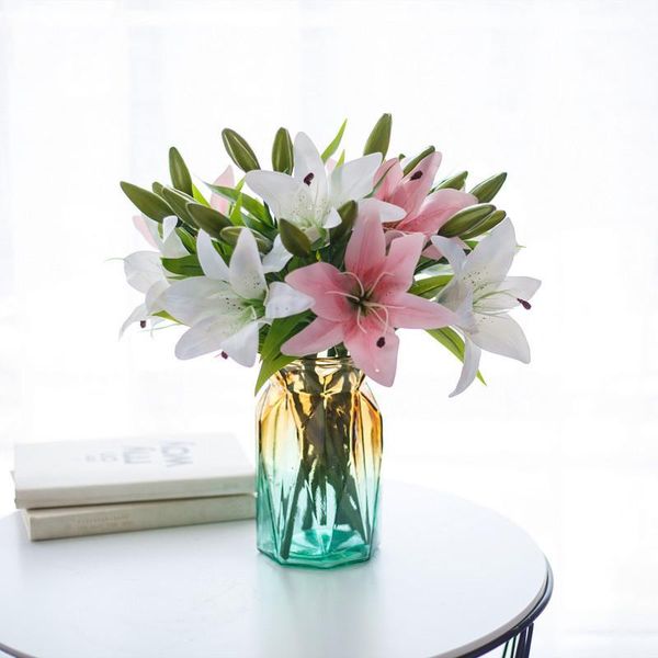 artificial lilies flower branch 1pcs 3heads simulation for home centerpiece wedding decoration fake decorative flowers & wreath
artificial lilies flower branch 1pcs 3heads simulation for home centerpiece wedding decoration fake decorative flowers & wreath