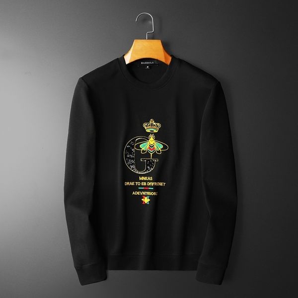 fashion fleece hoodies 2021 spring men's round neck sweater embroidery bee high end comfortable fabric long sleeve slim fitting, Black
fashion fleece hoodies 2021 spring men's round neck sweater embroidery bee high end comfortable fabric long sleeve slim fitting, Black