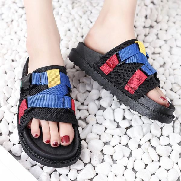 slippers summers women shoes flat bottom buckle soft sandals casual ladies mules round toe mesh breathable beach, Black
slippers summers women shoes flat bottom buckle soft sandals casual ladies mules round toe mesh breathable beach, Black