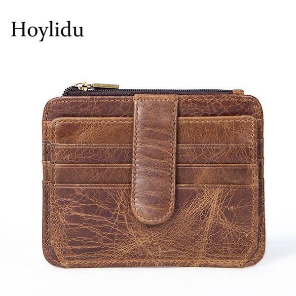 card holders hoylidu cow genuine leather men wallet short vintage muit-card design zipper hasp purse with coin pocket id holder, Brown;gray
card holders hoylidu cow genuine leather men wallet short vintage muit-card design zipper hasp purse with coin pocket id holder, Brown;gray