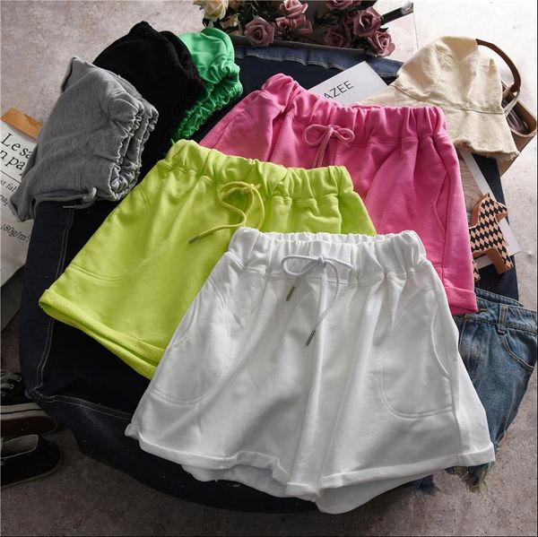 summer women short shorts cotton korean solid soft casual female elastic waist wide leg teenager, White;black
summer women short shorts cotton korean solid soft casual female elastic waist wide leg teenager, White;black
