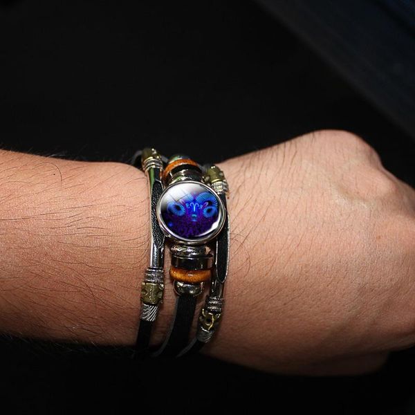 charm bracelets anime blue time bracelet 12 constellations luminous jewelry leather men's and women's couple for women, Golden;silver
charm bracelets anime blue time bracelet 12 constellations luminous jewelry leather men's and women's couple for women, Golden;silver