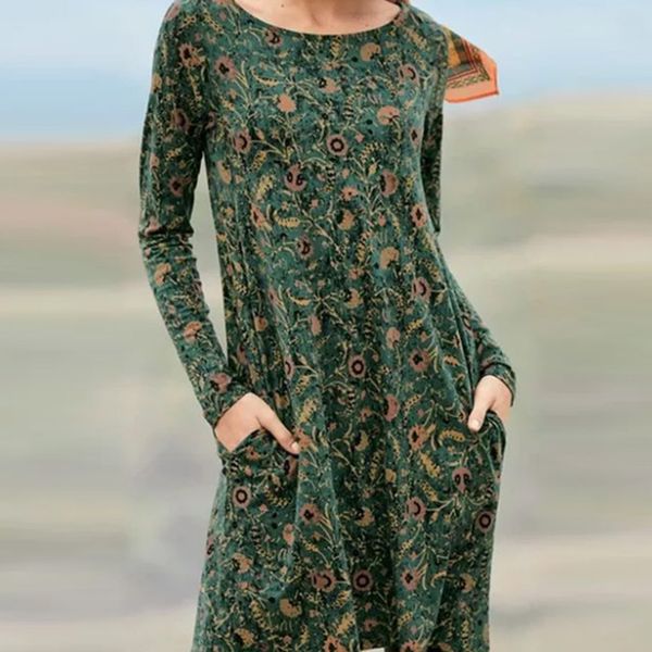 2021 spring vintage floral print o neck dress women autumn long sleeve a-line party dress ladies casual loose midi dress pocket, Black;gray
2021 spring vintage floral print o neck dress women autumn long sleeve a-line party dress ladies casual loose midi dress pocket, Black;gray