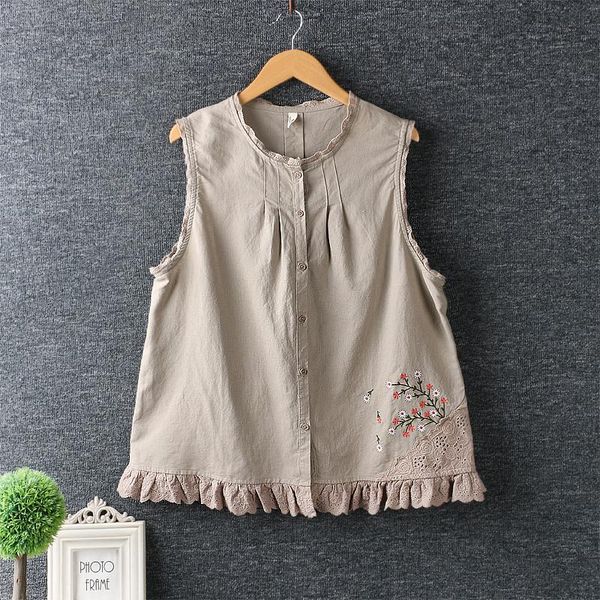 women's jackets lace lacing patchwork single-breasted vest women casual sleeveless coat mori girl, Black;brown
women's jackets lace lacing patchwork single-breasted vest women casual sleeveless coat mori girl, Black;brown