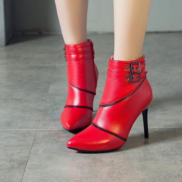 boots 2021 fashion autumn zipper winter ankle women pointed toe thin heel belt buckle decoration, Black
boots 2021 fashion autumn zipper winter ankle women pointed toe thin heel belt buckle decoration, Black