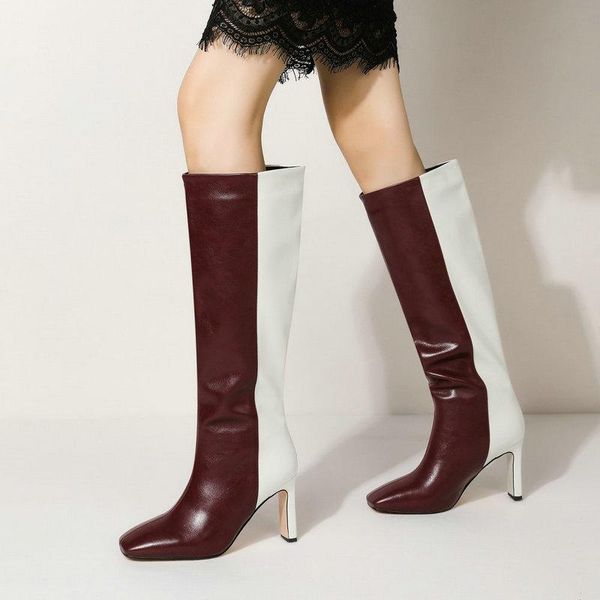 boots brand designer faux leather knee women fashion color matching bomb ladies fall winter set foot high, Black
boots brand designer faux leather knee women fashion color matching bomb ladies fall winter set foot high, Black